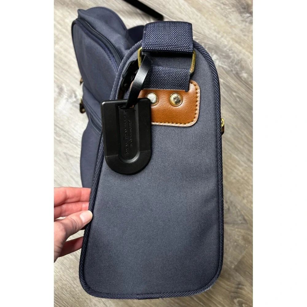 Samsonite Navy Blue Canvas‎ Small Shoulder Bag Carry On Travel Luggage